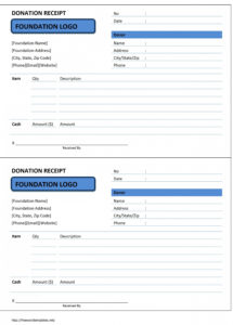 free tax donation receipt template 1  8thgrade graduation tax donation receipt template