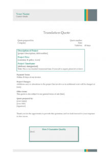 how to write compelling translation quotes written quotation template doc