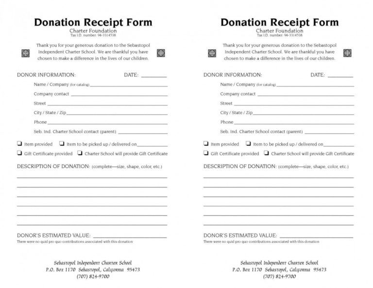 Non Cash Donation Receipt Template Lostranquillos Non Cash Donation 