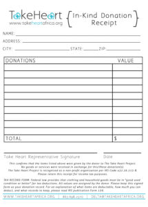 printable in kind donations  take heart africa in kind donation receipt template doc