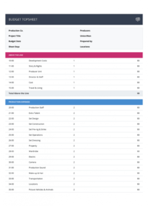 sample of download your free film budget template for film &amp;amp; video production video production quotation template doc