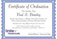 church ordination certificates templates  urbancurlz elder ordination certificate template excel