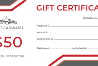 editable car wash gift certificate template car wash gift certificate template
