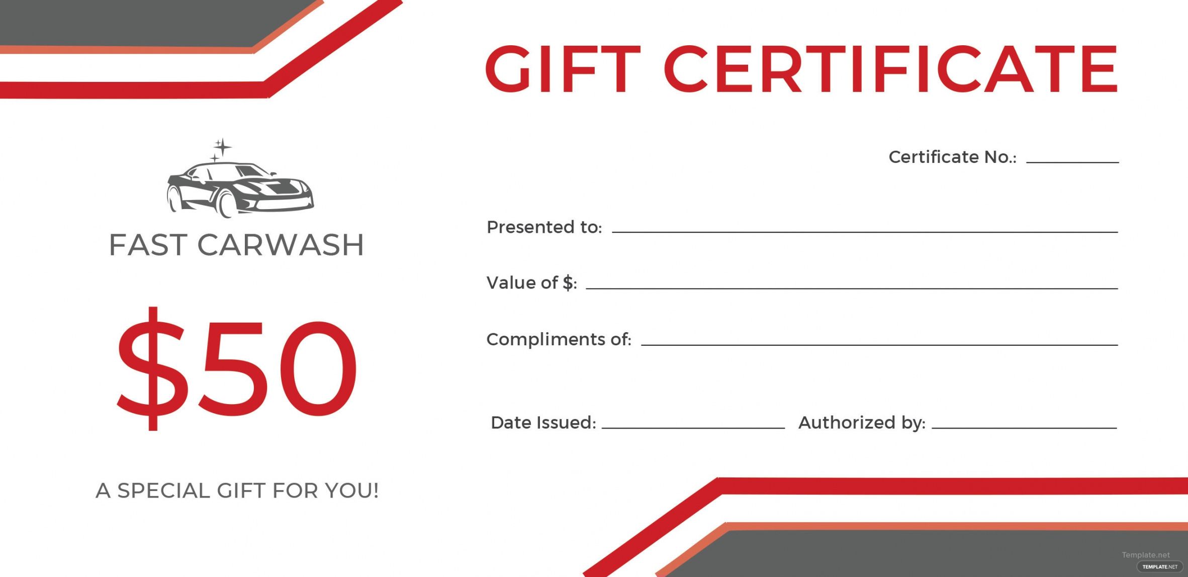 Car Wash Gift Certificate Template EmetOnlineBlog