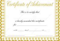 editable certificateachievementprintabledocpdf certificate of accomplishment template doc