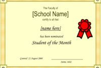 editable student of the month certificate templates  canasbergdorfbibco student of the month certificate template examples