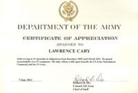 free 6+ army appreciation certificate templates  pdf docx  free army promotion certificate template doc