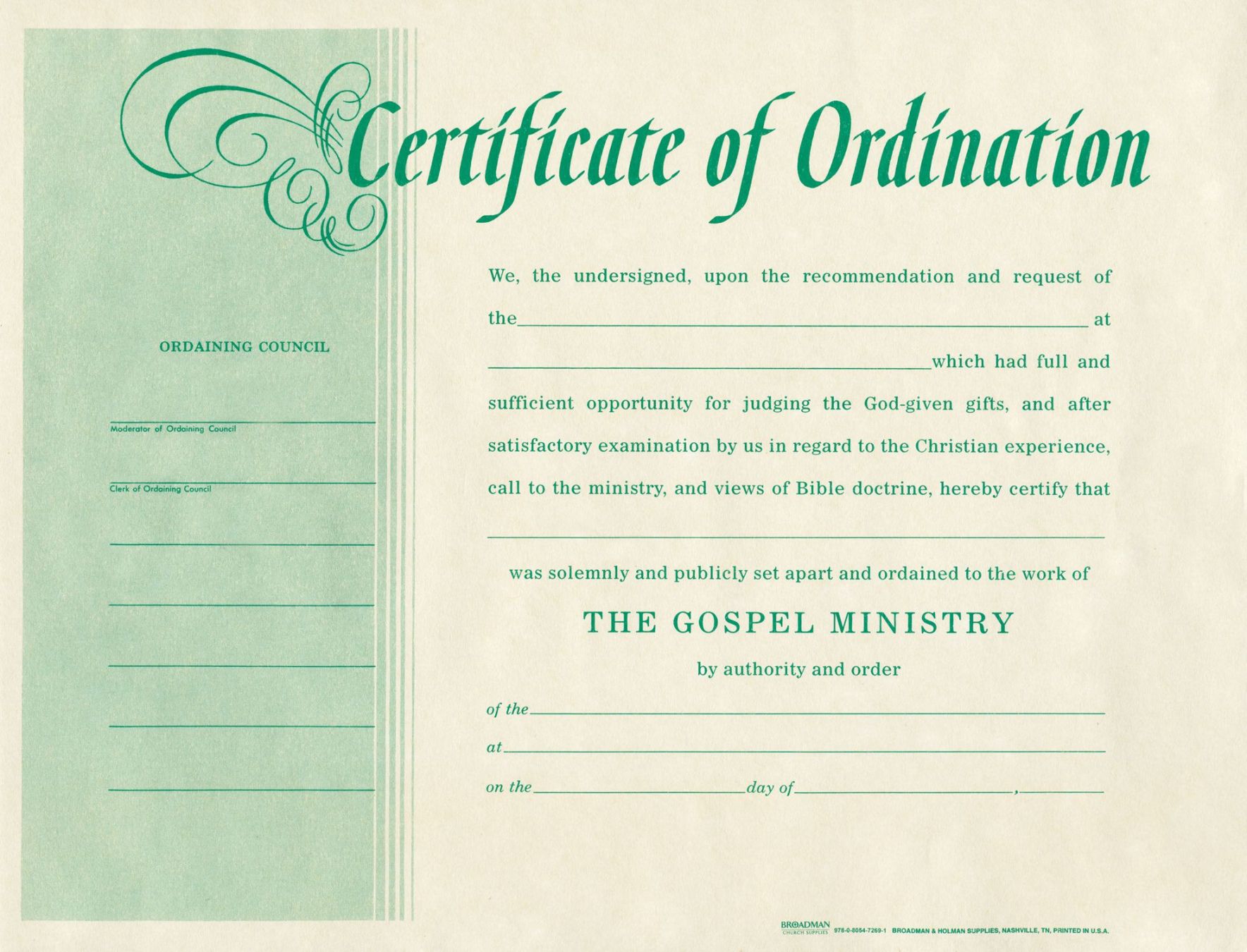 free blank certificate of ordination  ordination for minister elder ordination certificate template doc