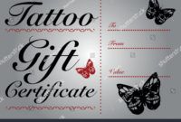 free butterfly skull tattoo gift card gift stock vector (royalty free tattoo gift certificate template free samples