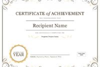 free certificate of achievement certificate of accomplishment template samples