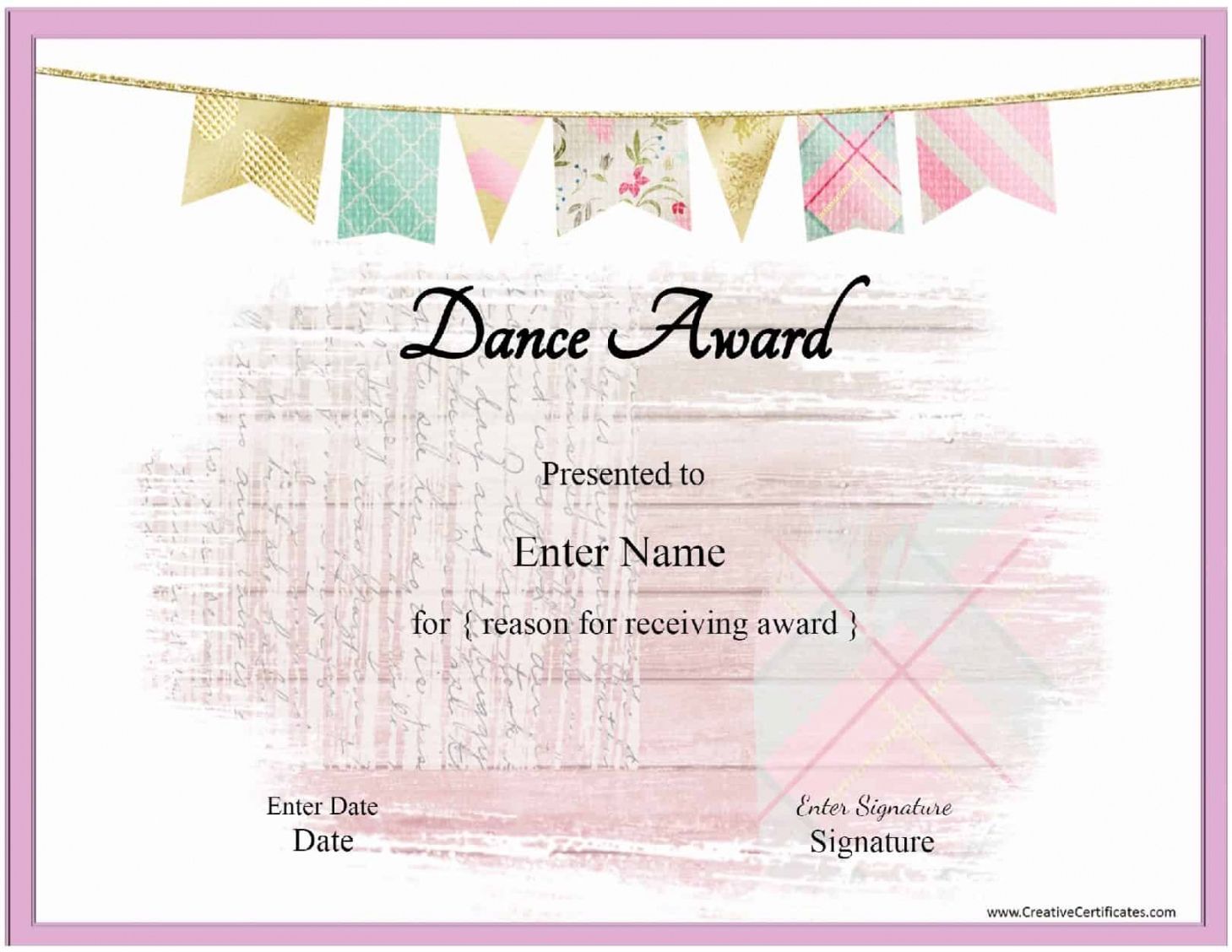 free dance certificate template  customizable and printable dance certificate template excel