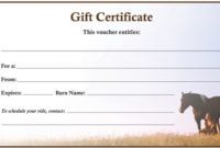 free downloadable gift certificate  the 1 resource for horse farms horseback riding gift certificate template samples