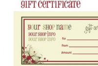 free printable+christmas+gift+certificate+template  massage certificate tattoo gift certificate template free pdf