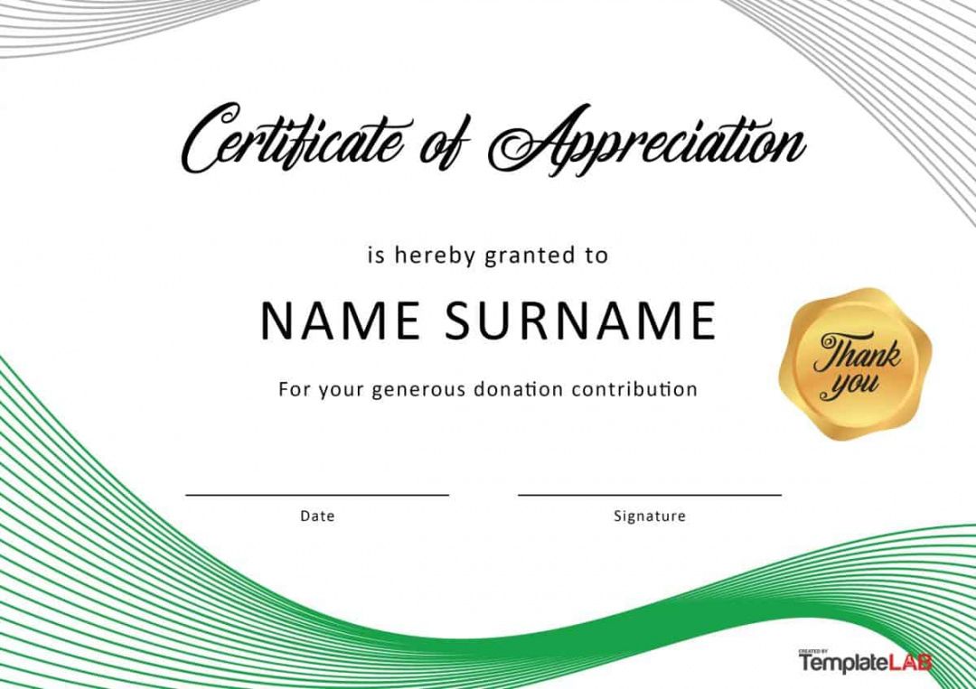 printable 30 free certificate of appreciation templates and letters template certificate of appreciation
