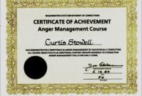 printable anger management certificates  kleobergdorfbibco anger management certificate of completion template examples