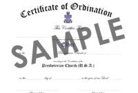 printable certificate of ordination of elder download  pc usa store elder ordination certificate template pdf