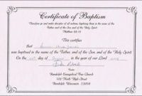 baptism certificates free online  denver&amp;#039;s certificate of baptism baptist baptism certificate template excel