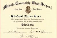 editable 60+ free high school diploma template  printable certificates middle school graduation certificate template examples