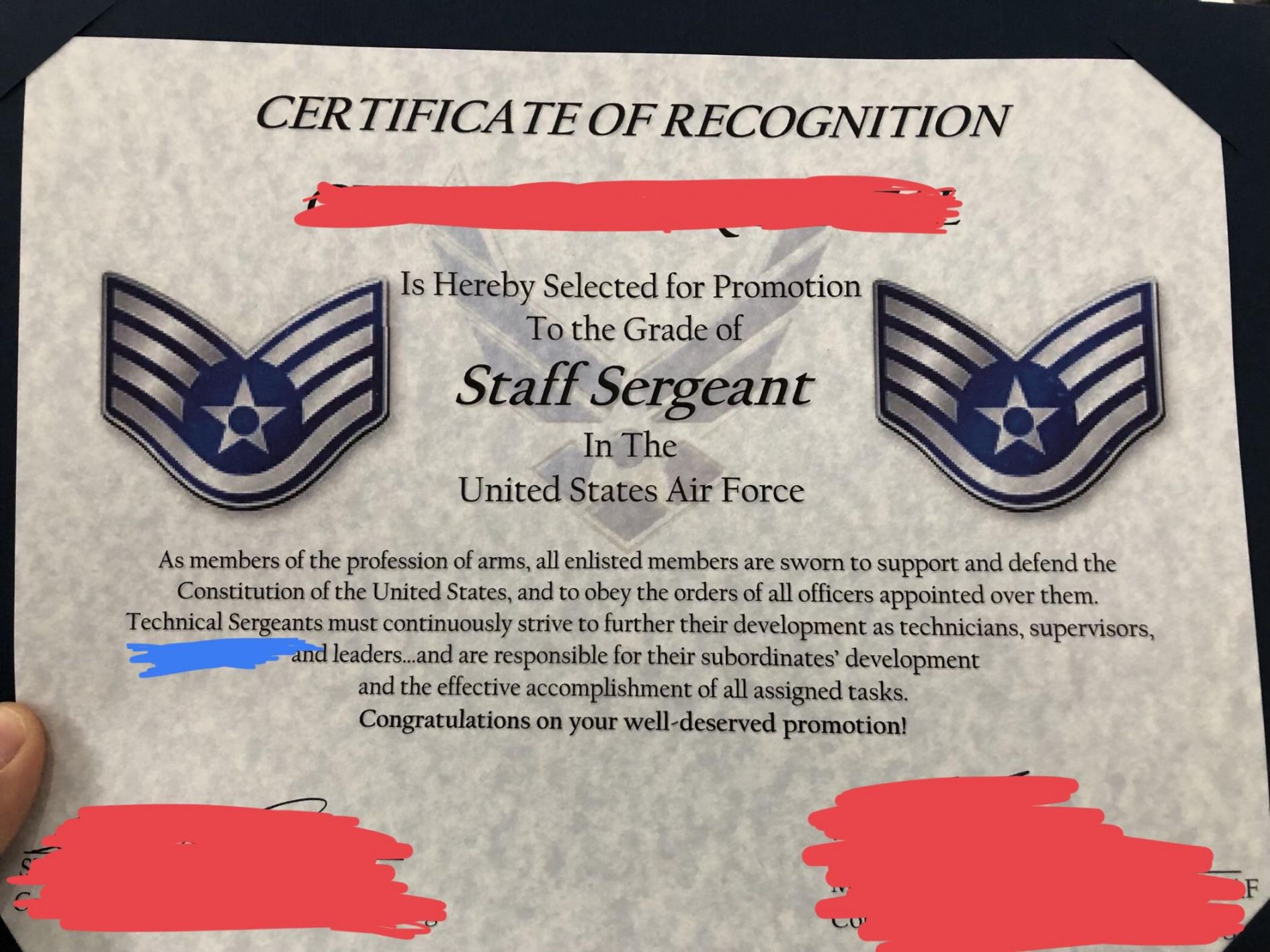 editable excited for my promotion to sta— uhh  airforce officer promotion certificate template doc