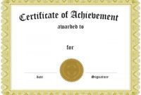 free customizable certificate of achievement lifetime achievement award certificate template excel