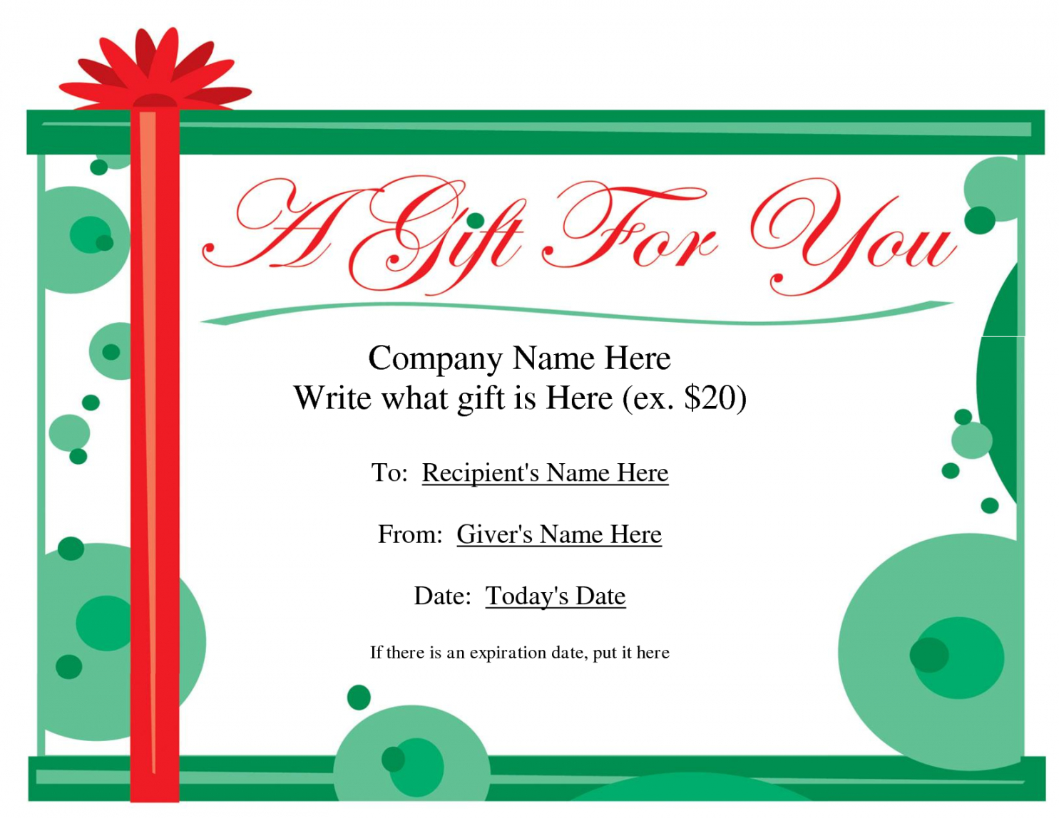free free printable gift certificate template  free christmas gift full page gift certificate template samples