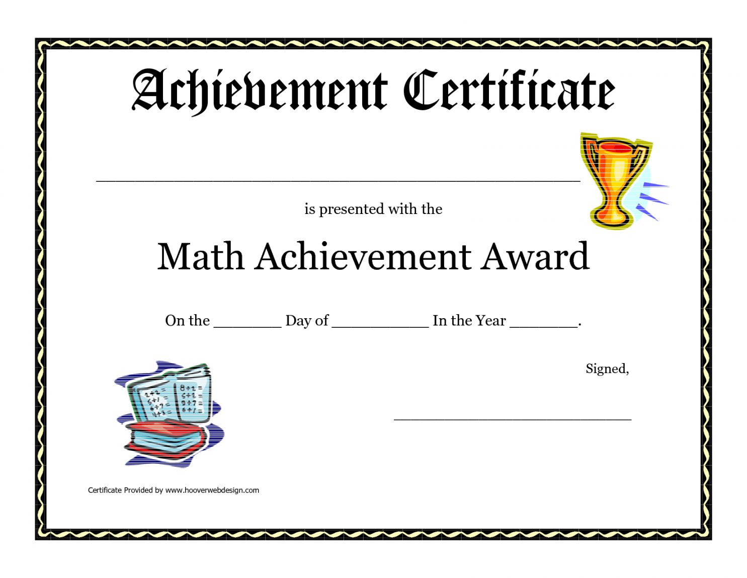 free math achievement award printable certificate pdf  math activites science achievement certificate template doc