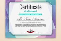 printable colorful certificate of achievement background stock vector academic achievement certificate template examples