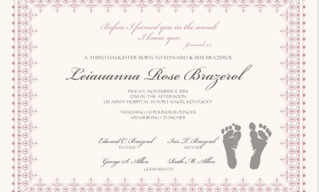 printable footprints baby certificates  baby  baby dedication certificate baby christening certificate template excel