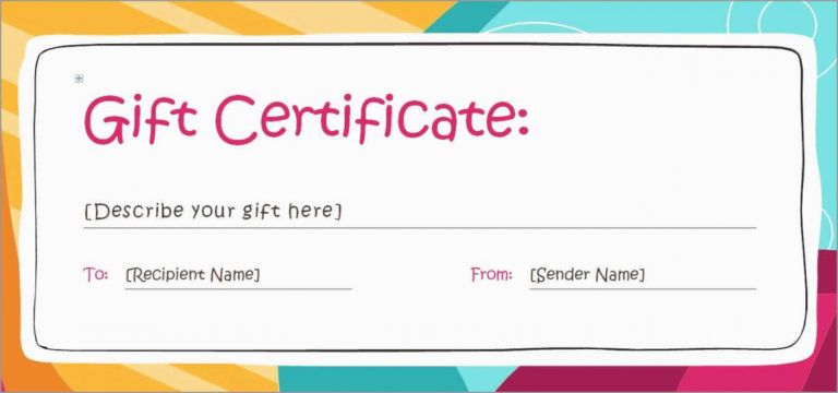 Printable Luxury Gift Certificate Template Word Free Download Best Of ...
