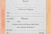 printable marriage certificate  full color catholic marriage certificate template excel
