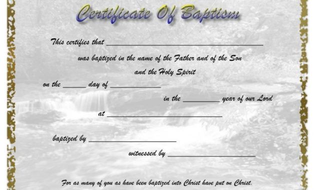 printable pin by selena bingperry on certificates  certificate templates baptist baptism certificate template examples