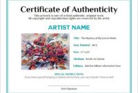 editable bill of sale certificate of authenticity agora gallery certificate of authenticity artwork template examples