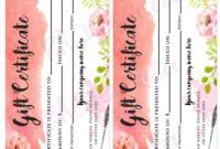 editable printable custom makeup gift certificate template mary kay gift younique gift certificate template samples