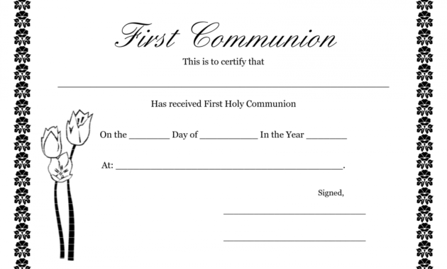 first communion banner templates  printable first communion first communion certificate template excel