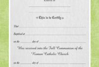 first communion certificate template first communion certificate template pdf