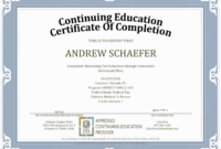 free ceu certificate of completion template sample continuing education certificate template