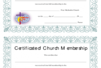 free church membership certificate template word new church member certificate template doc