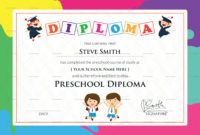 free preschool diploma certificate template preschool graduation certificate template doc