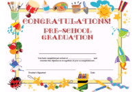 free preschool graduation certificate template free  school sunday school certificate template excel