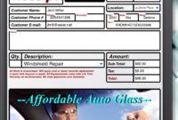 auto glass repairer uses ipad to go paperless  form connections auto glass invoice template