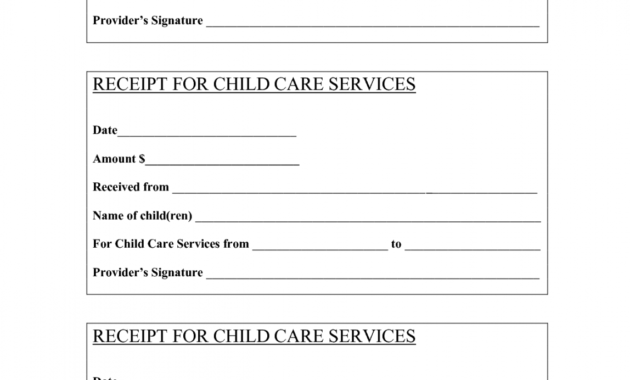 editable babysitting receipt  bing images (with images)  child care child care receipt template pdf