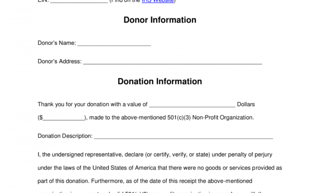 editable free 501c3 donation receipt template  sample  pdf tax deductible receipt template doc