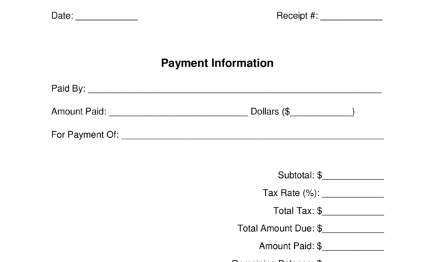 editable free cash payment receipt template  pdf  word  eforms cash payment receipt template doc