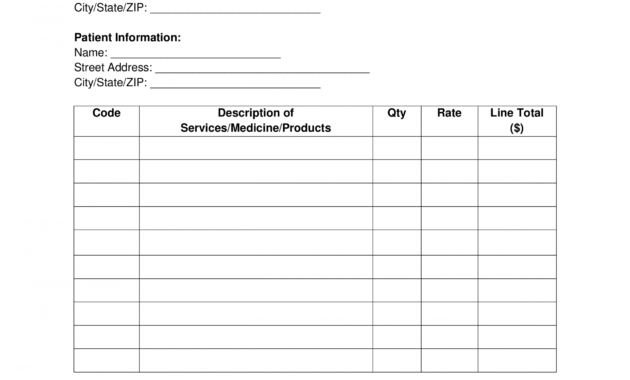 editable free medical bill receipt template  pdf  word  eforms medical office visit receipt template sample