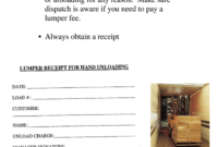 editable lumper receipt  fill online printable fillable blank lumper receipt template pdf