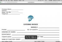 editable make a catering food service invoice  pdf  word  excel catering company receipt template