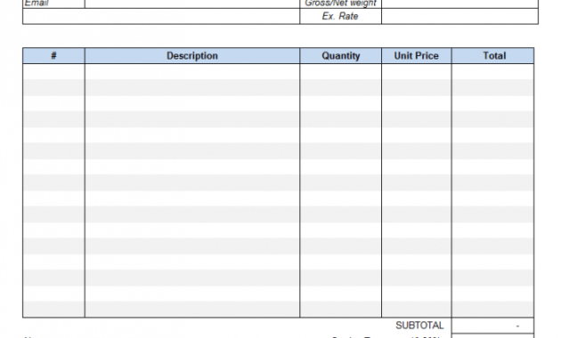 editable shipping invoice template (1) shipment receipt template doc