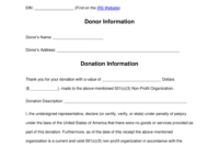 free 501(c)(3) donation receipt template  sample  pdf charitable contribution receipt template