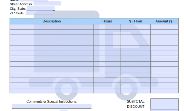 free free moving company invoice template  pdf  word  excel moving company receipt template sample