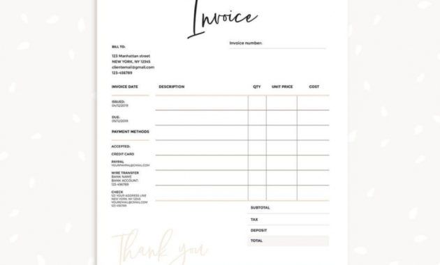 free invoice template printable &quot;handwriting&quot;  invoice design handwritten receipt template doc